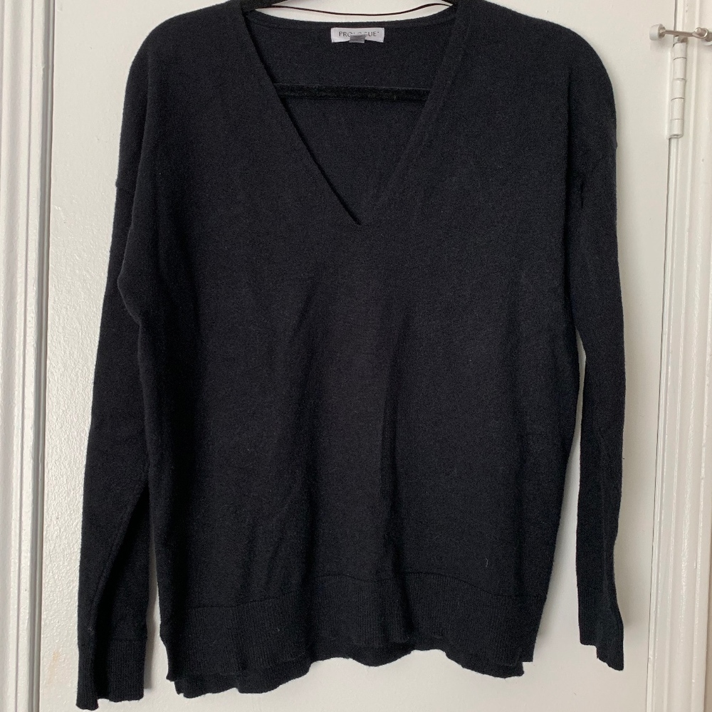 Black V-Neck Sweater